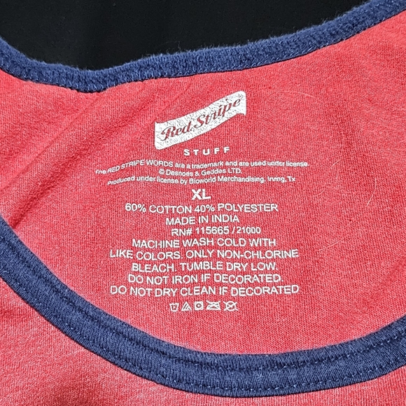 Red Stripe Tank Top XL - Picture 2 of 2
